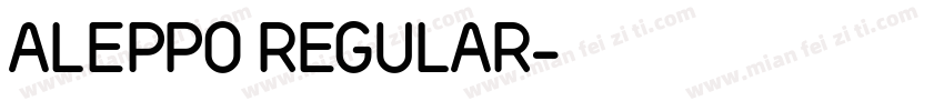 ALEPPO Regular字体转换